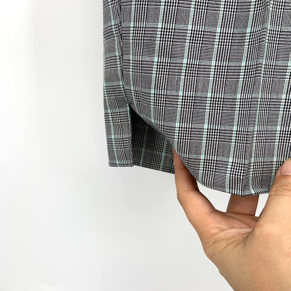 Cutter Buck Golf Shorts DryTech Mint Plaid Size 4 Quick Dry Walk Pickleball NWT - Picture 3 of 12